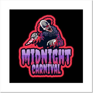 Midnight Carnival Evil Clown Posters and Art